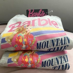 Barbie sweater. Brand new with tag gray with pink . Cozy stylish and colorful.